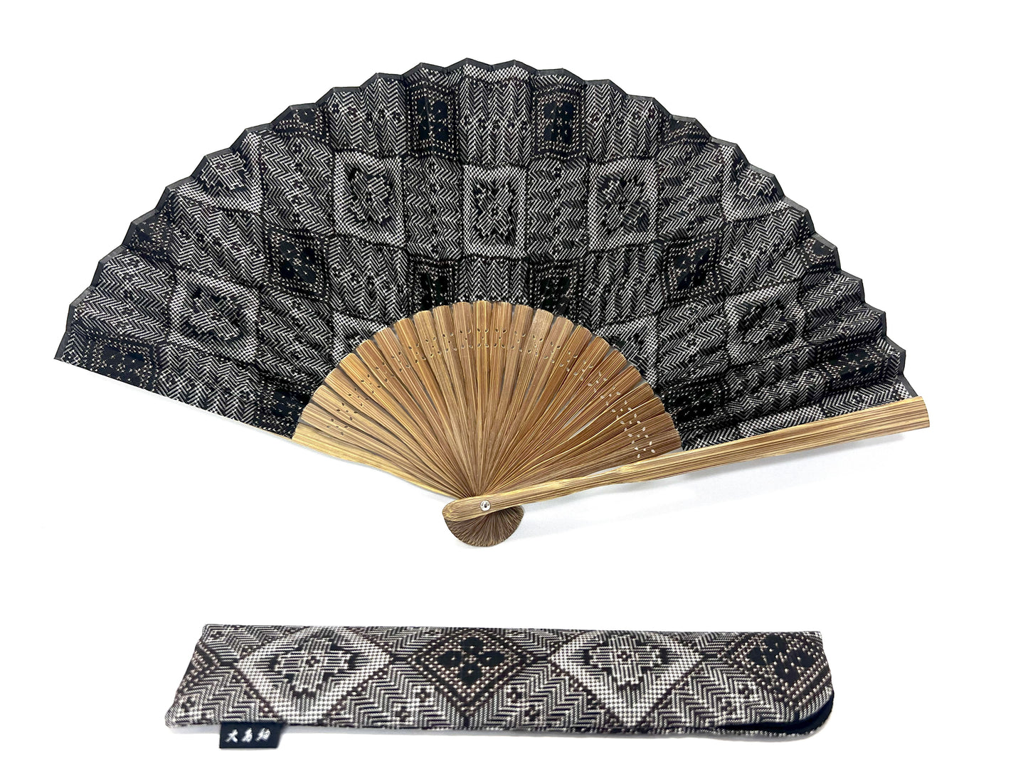 Japanese Folding Fan + Case Set
