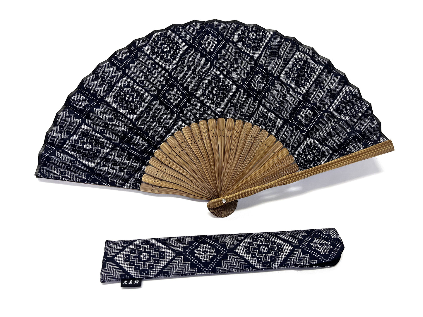 Japanese Folding Fan + Case Set