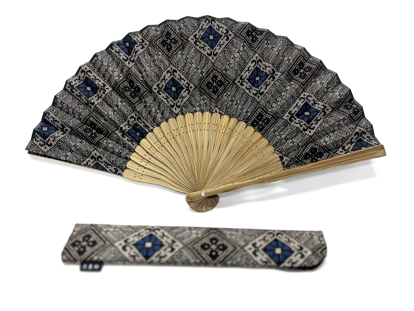 Japanese Folding Fan + Case Set