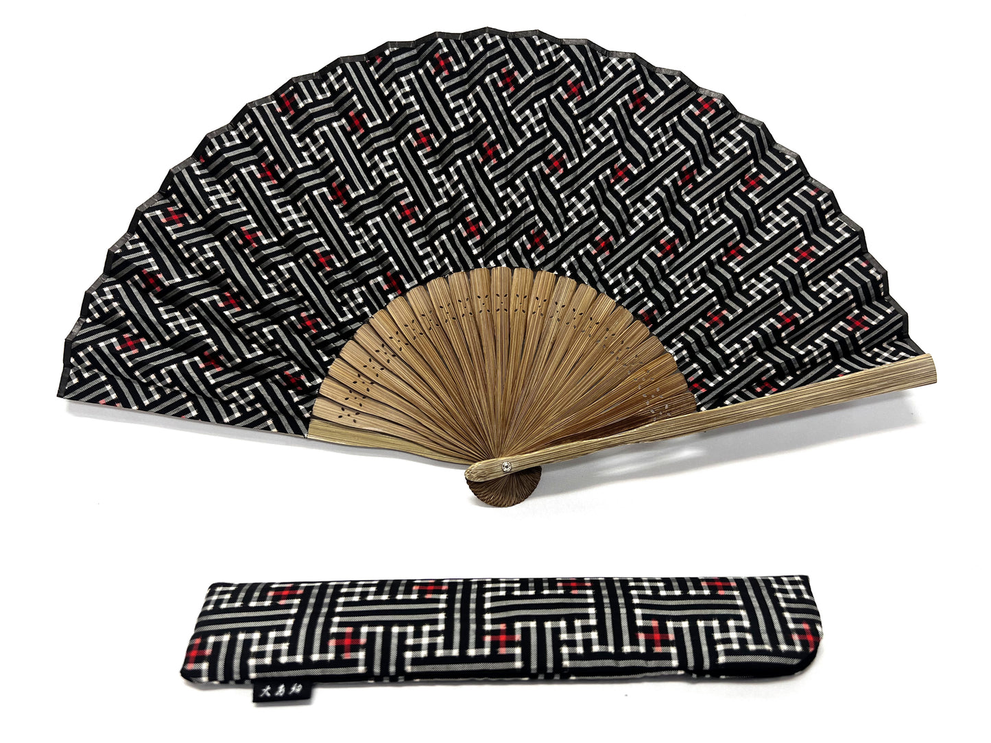 Japanese Folding Fan + Case Set