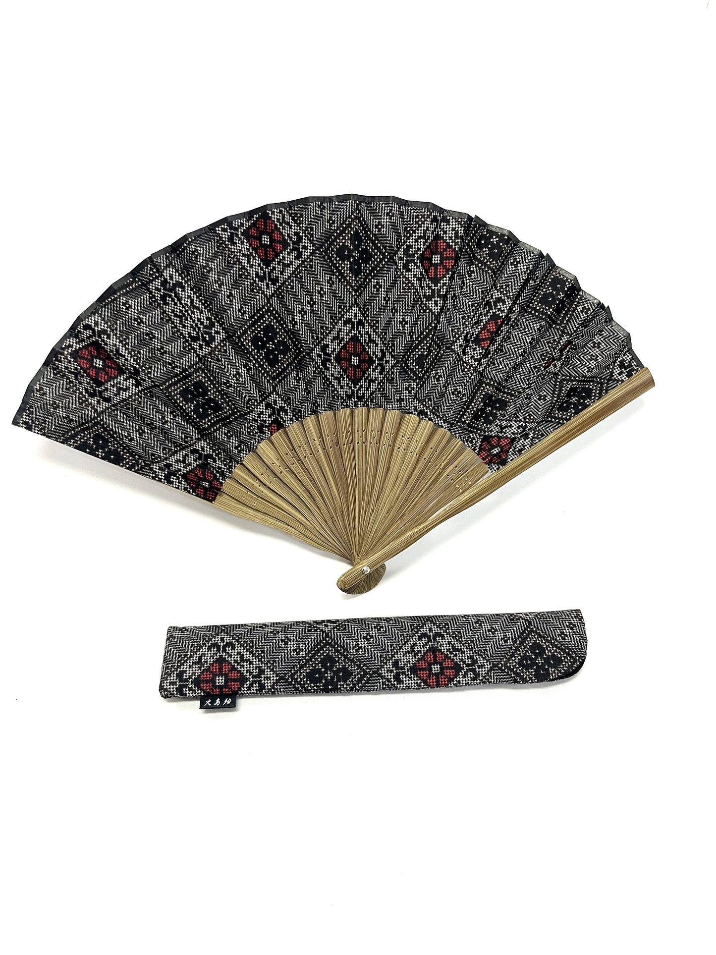 Japanese Folding Fan + Case Set