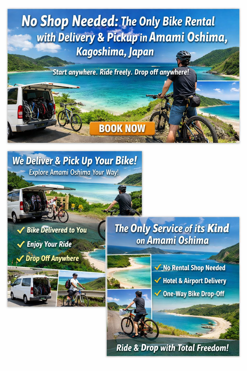 No Shop Needed: The Only Bike Rental with Delivery & Pickup in Amami Oshima