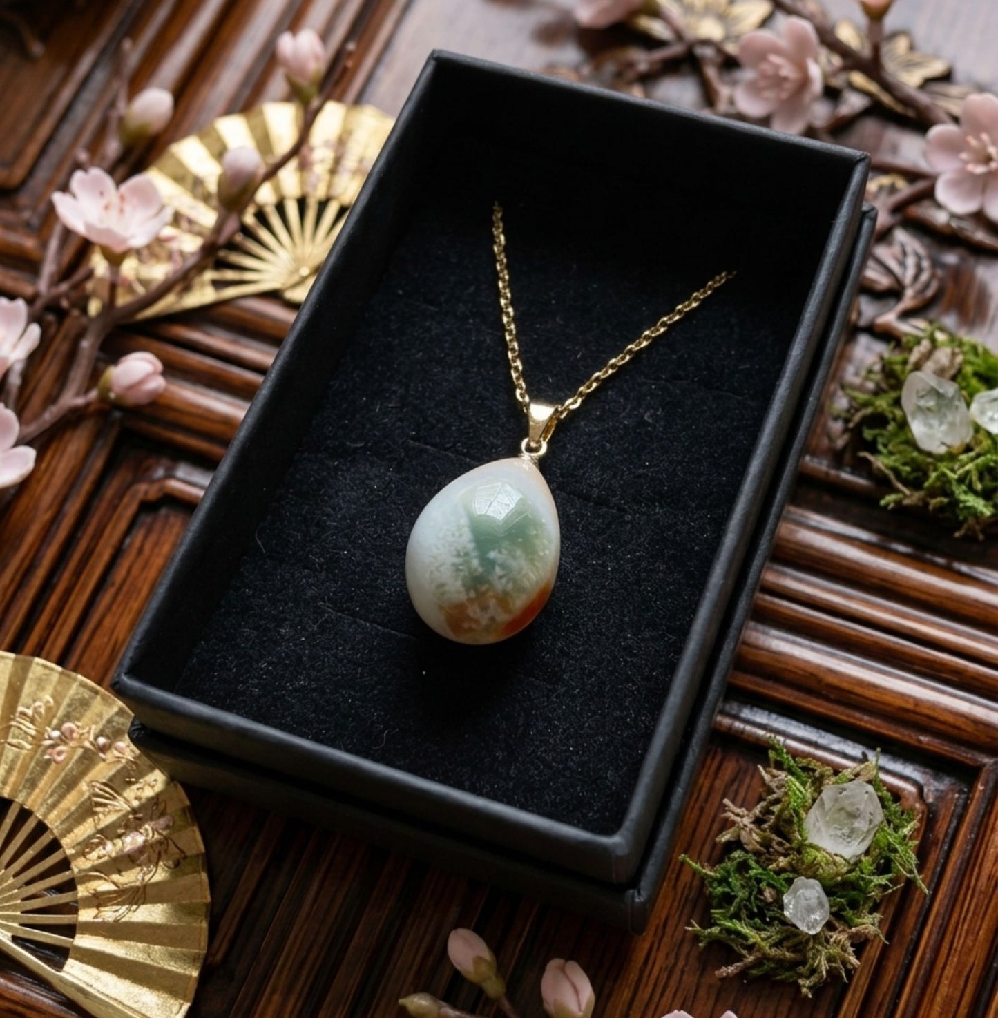 Turban shell Pendant & Earing