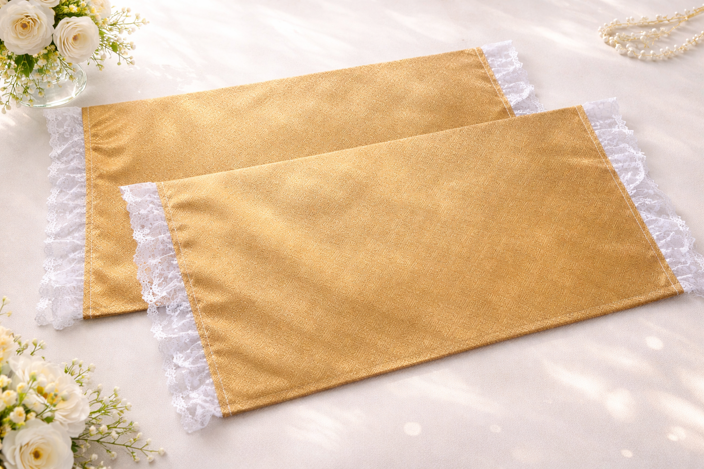 Handgefertigter Vintage Kimono Obi Tischläufer / Platzset