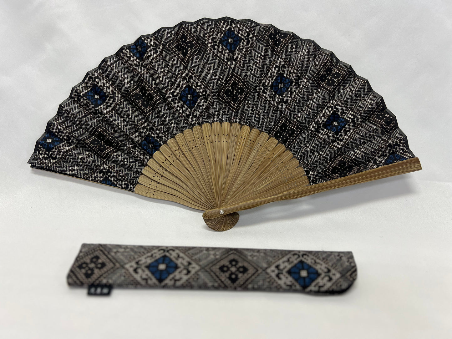 Japanese Folding Fan + Case Set