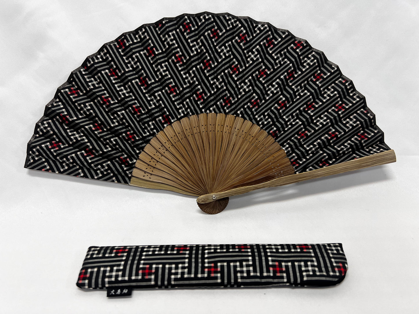 Japanese Folding Fan + Case Set