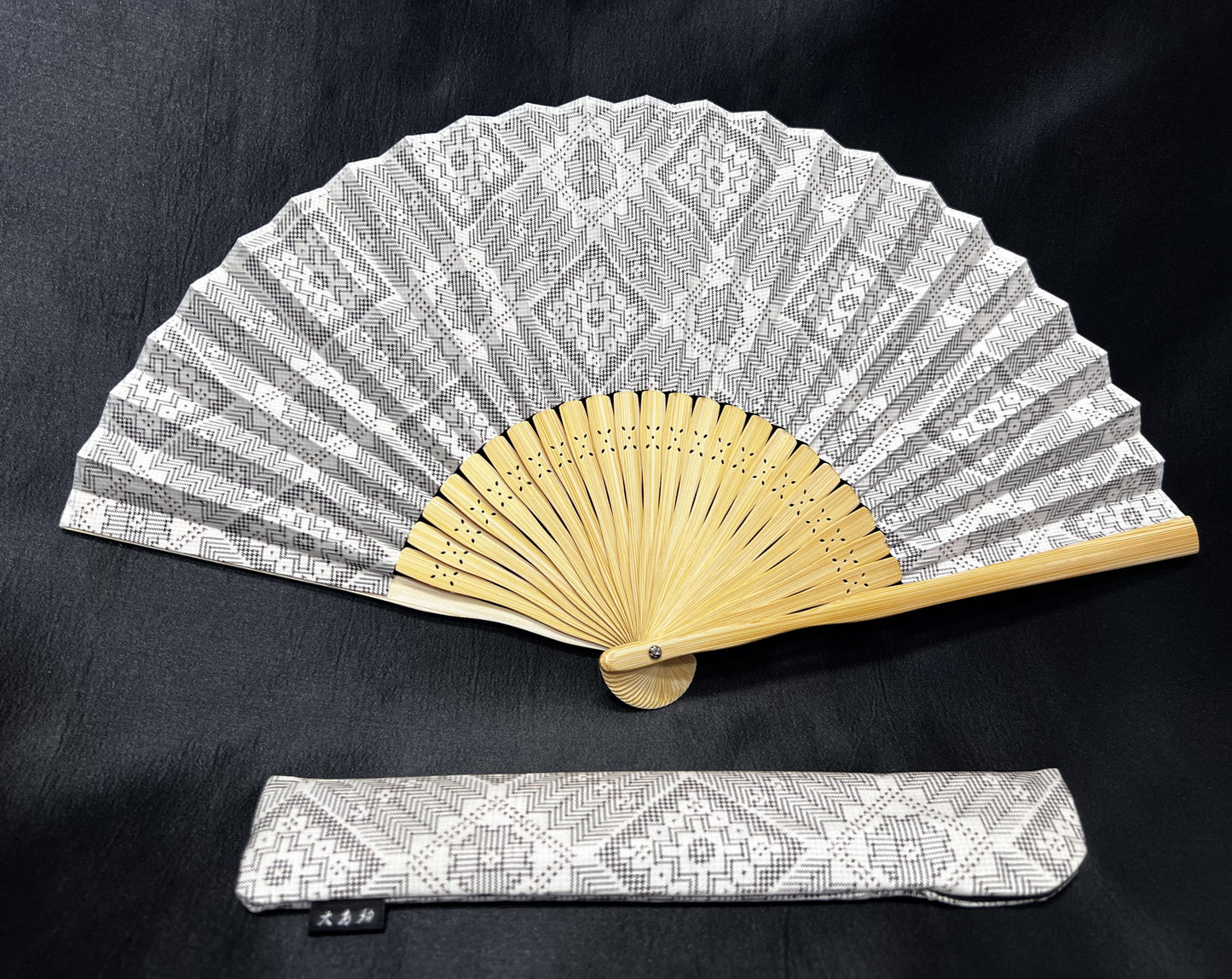 Japanese Folding Fan + Case Set