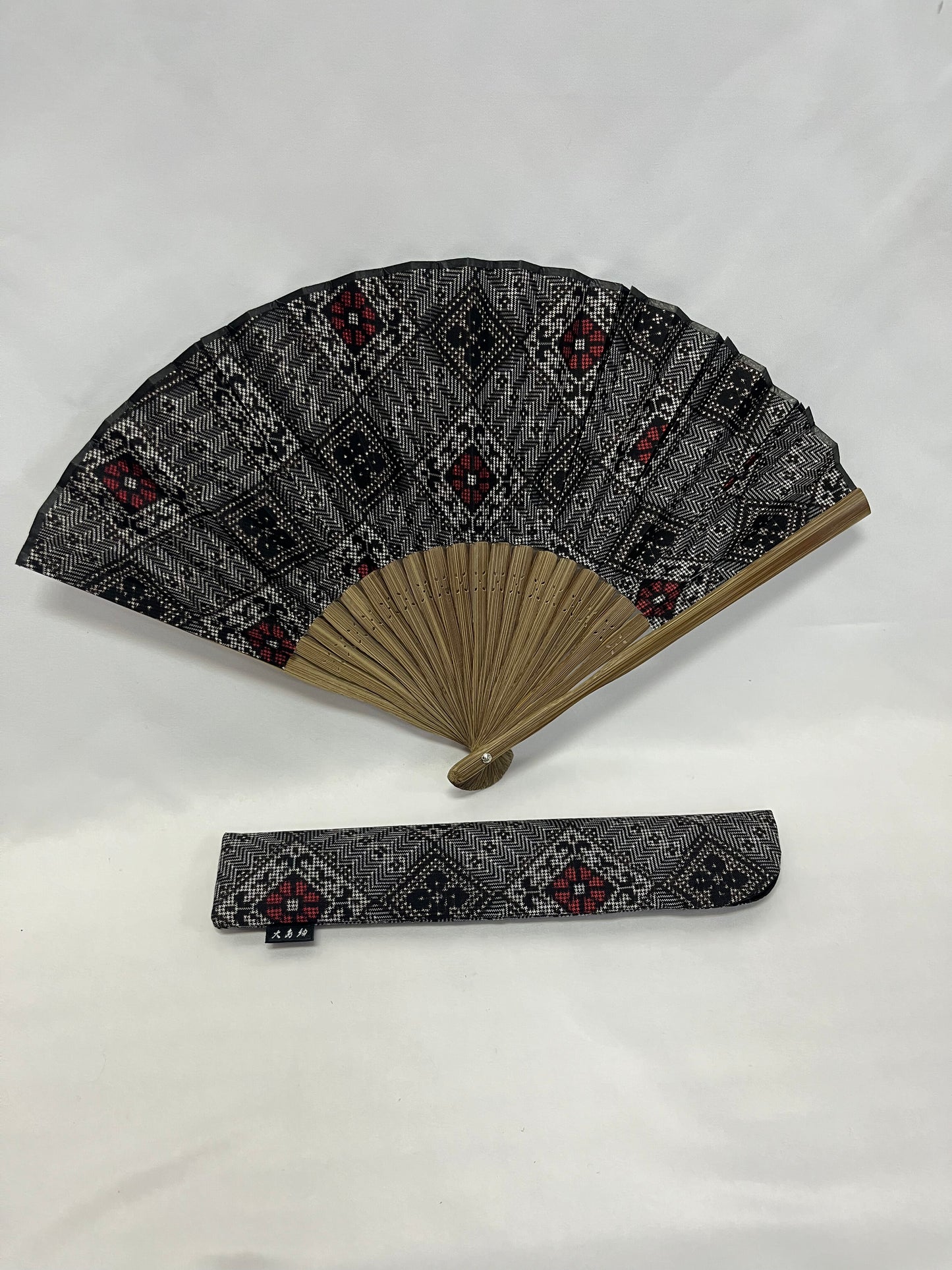 Japanese Folding Fan + Case Set