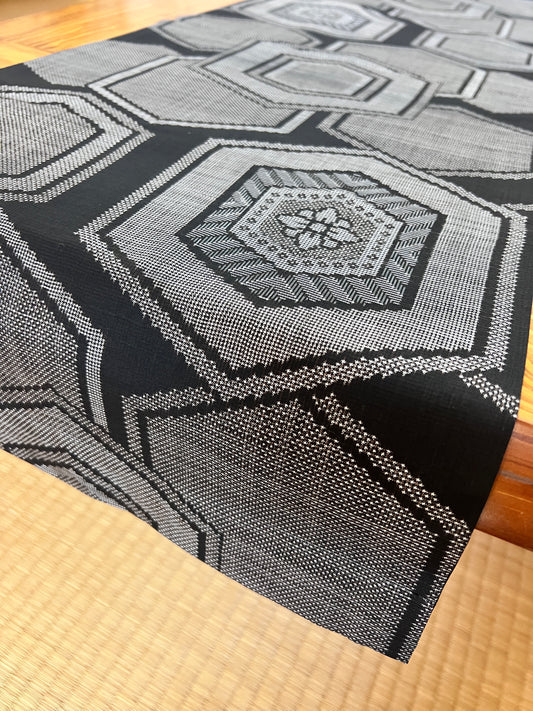 Handcrafted Tsumugi Silk Table Runner