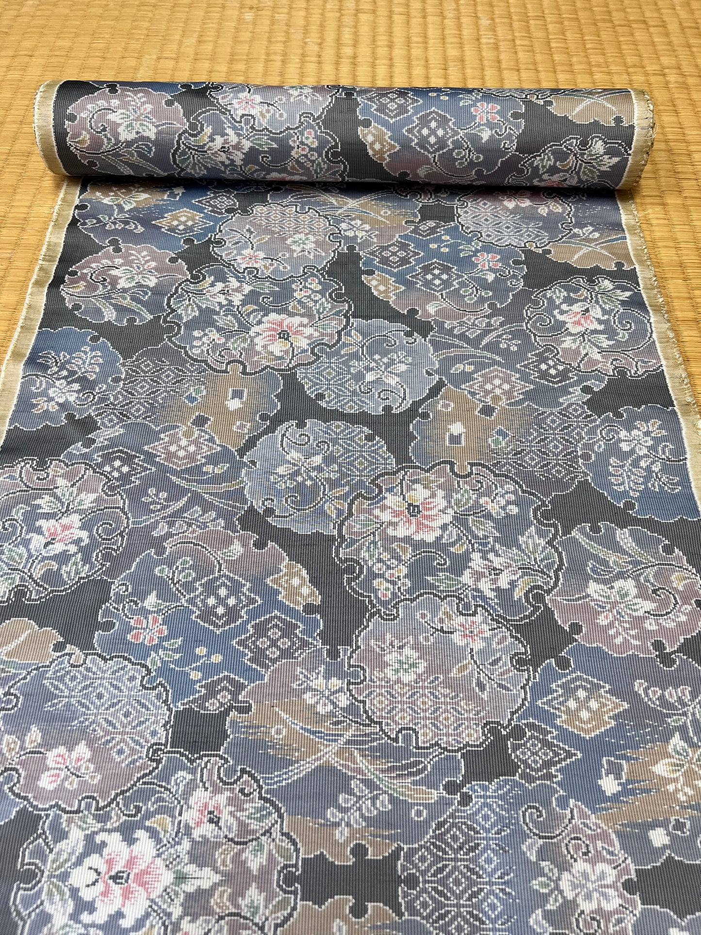 Handcrafted Tsumugi Silk Table Runner