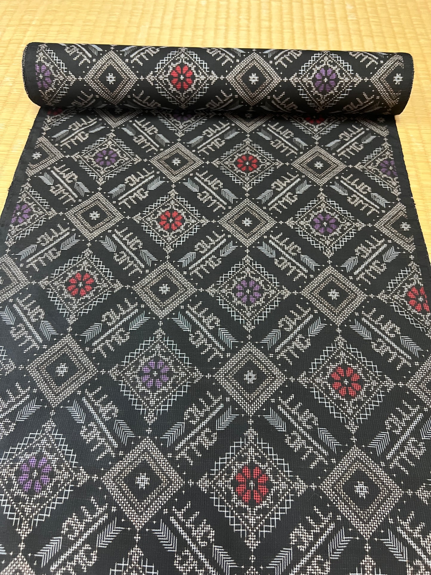 Handcrafted Tsumugi Silk Table Runner