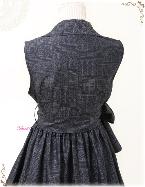 1950s-Inspired Open-Collar Cache-Coeur Wrap Dress * Flared Long Length (upcycle)